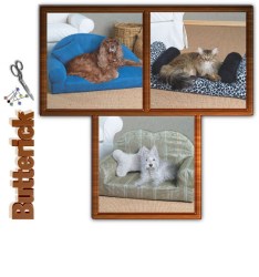4253  BUTTERICK 3 SIZE PET CAT DOG BEDS, ZIPPERED SLIPCOVER, PILLOW PATTERN